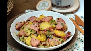 recette pommes de terre 🥔 oignons saucisses fumée au four [upl. by Entirb12]