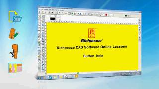 Richpeace CAD Software Online LessonsTip of the day Button hole V9 [upl. by Idnic19]