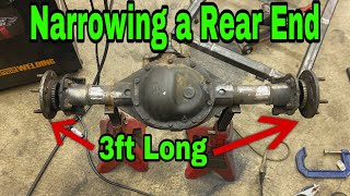 Narrowing a REAR END WELDER UP PT2 [upl. by Boiney]