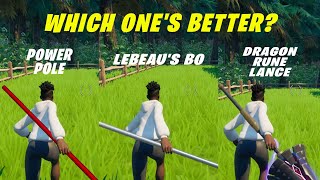 Lebeaus Bo Power Pole amp Dragon Rune Lance COMPARISON [upl. by Tracee]