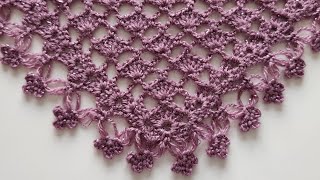 How to Crochet Triangle Shawl  Easy Crochet Shawl Pattern For Beginners  knit shawl step by step [upl. by Yeruoc]