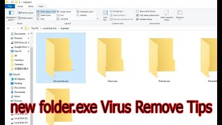 New Folder exe Virus Removal Tool II Folder Virus Delete Fix [upl. by Eanahc969]