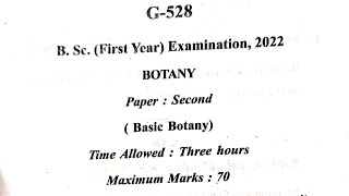 Botany second paper BSc 1st yearAccording NEP2022 [upl. by Tasiana]