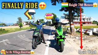 Finally Papa Ke Sath Apni Superbike Zx10r Pe EK Aur Long Ride amp Village Girls Happy Reactions 😍 [upl. by Matthews443]