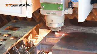 6000W fiber laser cutting 30mm carbon steel [upl. by Shamus44]