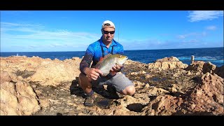 Rock fishing Quobba Station Landbased fishing fishing adventure [upl. by Blake]