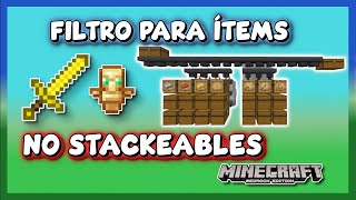 ⚡Como hacer un FILTRO para ítems NO STACKEABLES ✔en minecraft 120 muy FÁCIL 😎 [upl. by Ritchie]