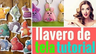 DIY Cómo hacer un Llavero de Tela TUTORIAL PASO A PASO🌈 [upl. by Hummel734]