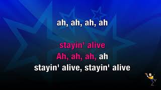 Staying Alive  Bee Gees KARAOKE [upl. by Hpesoy]