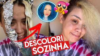 DESCOLORI MEU CABELO SOZINHA 🔥😱 [upl. by Ahsenid533]