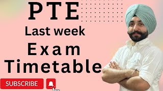 PTE Exam last week timetable in 2023  Gurwinder sir [upl. by Eustatius114]