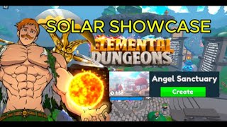 Elemental Dungeons Solar Showcase on Angel Sanctuary roblox [upl. by Eseryt]