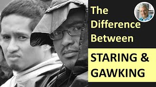 The Difference Between STARING and GAWKING 5 Examples [upl. by Fretwell442]