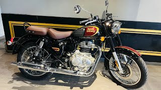 2024🔥Royal Enfield Classic 350 Halcyon Black Colour Review  price mileage features  Classic 350 [upl. by Etteval]