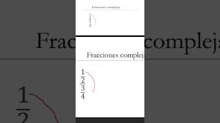 Fracciones Complejas super facil [upl. by Aicram]