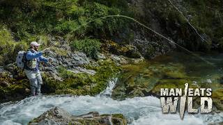 Fly Fishing Trout in New Zealands Crystal Rivers [upl. by Ayekin]