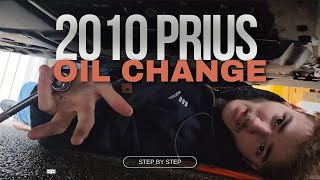 2010 Toyota Prius oil change  Step by Step [upl. by Jarek]