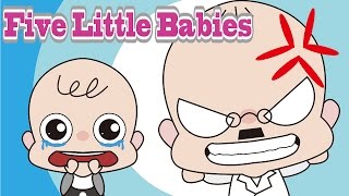 Five Little Babies Jumping On The Bed  Children Nursery Rhyme  Kids Songs  Baby Puff Puff [upl. by Ahsiruam462]