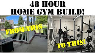 DIY enclosed porch build in 48 hours Now its a home gym [upl. by Eglanteen]