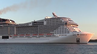 MSC VIRTUOSA FOLLOWS BEHIND ARCADIA OUTBOUND FOR CHERBOURG FROM SOUTHAMPTON 040524 [upl. by Eceinehs123]