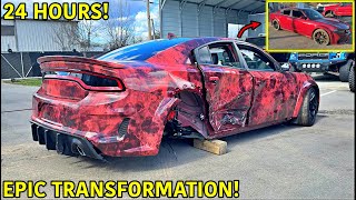 Rebuilding A Wrecked Hellcat Charger In 24 Hours [upl. by Adnalohs900]