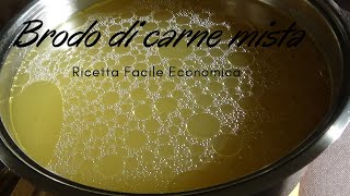 Brodo di carne mista  ricetta facile economica [upl. by Akiv665]