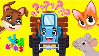 Learn animals with Bluey Tractor Educational song for toddlers  preschool learning for kids [upl. by Enaelem150]