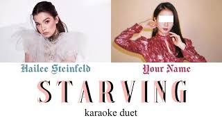 KARAOKE DUET Starving  Hailee Steinfeld [upl. by Genie]