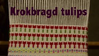 Krokbragd Tulips on a rigid heddle loom [upl. by Una]