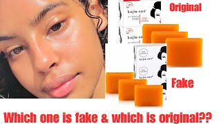 Kojie San whitening soap review How to know original and fake kojie San soap whiteningsoap [upl. by Keene]