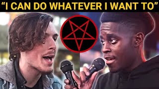 SATANIST Confronts Street Preacher Then THIS Happens [upl. by Ydda540]