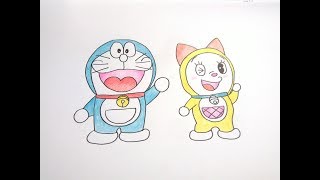 How To Draw Doraemon Dorami Cartoon Easy [upl. by Adiuqram]