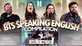 quotBTS Speaking English Compilationquot Reaction  This was fun Were impressed 😂  Couples React [upl. by Htidirrem]