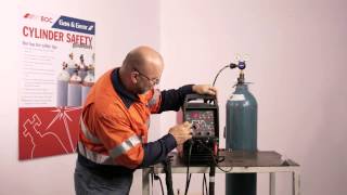 BOC  How to set up the Smootharc Elite 230 ACDC TIG welder [upl. by Nojad]