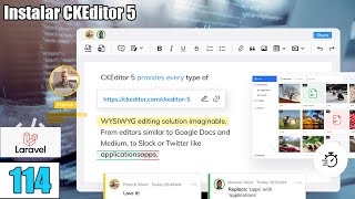 114 Como Instalar CKEditor 5 para el formulario Historial Clínico con LARAVELPHPMySqlFullStack [upl. by Jentoft]