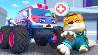 Super Ambulance Rescue Team  Monster Truck  Car Cartoon  Kids Song  BabyBus [upl. by Ardnassak]