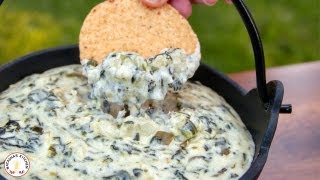 Easy Appetizers Spinach and Artichoke Dip Recipe  Natashas Kitchen [upl. by Llecram991]