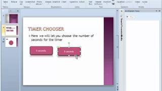 Clock Timer in PowerPoint using Shapes and Actions [upl. by Drofdeb]