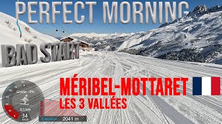 4K Skiing MéribelMottaret A Bad Start to a Perfect Morning Les3Vallées France GoPro HERO11 [upl. by Sharlene]