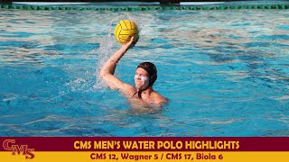 CMS Mens Water Polo Highlights vs WagnerBiola [upl. by Hareema]