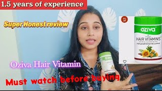 Super Honest review of Oziva Hair Vitamins ✅ oziva hairfall haircare amazon review youtube [upl. by Akahs]