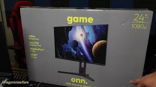 ONN FHD Gaming Monitor  Only 160 Walmart Unboxing And Set Up [upl. by Fitzhugh]