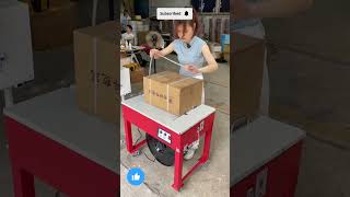 Watch how these boxes are sealed with this machine that wraps plastic tapeshorts diy tools hd [upl. by Nilkoorb]