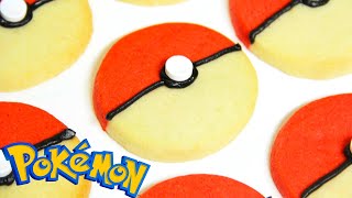 POKEMON POKEBALL COOKIES  NERDY NUMMIES [upl. by Yrret]