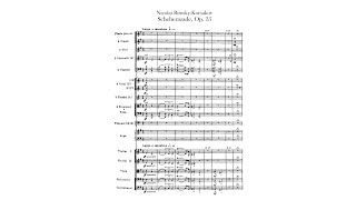 RimskyKorsakov Scheherazade Op 35 with Score [upl. by Phillane88]