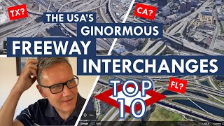 Top 10 GINORMOUS Freeway Interchanges in the US  and what you could fit into the same space [upl. by Blancha633]