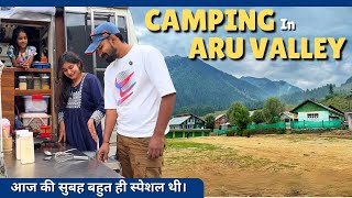 Ep09CARAVAN CAMPING IN ARU VALLEY😍🫶🏻KASHMIR ROAD TRIP IN CARAVAN 🚐Ghumakkadbugz [upl. by Yug]