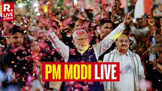 PM Modi Victory Speech LIVE From BJP HQ Maharashtra Election Results  Mahayuti  BJP  Republic TV [upl. by Salene]