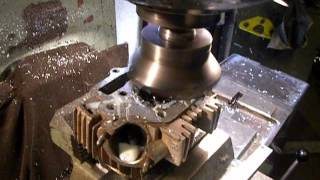 Customize 110cc Chinese motorcycle engine head by 6T10 milling machine and Sandvik tool [upl. by Loferski]