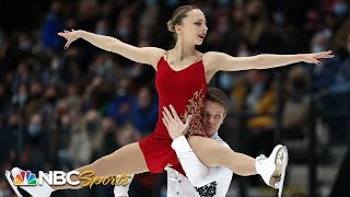 Boikova and Kozlovskiis impressive free skate at the European Championships  NBC Sports [upl. by Ahsyle]